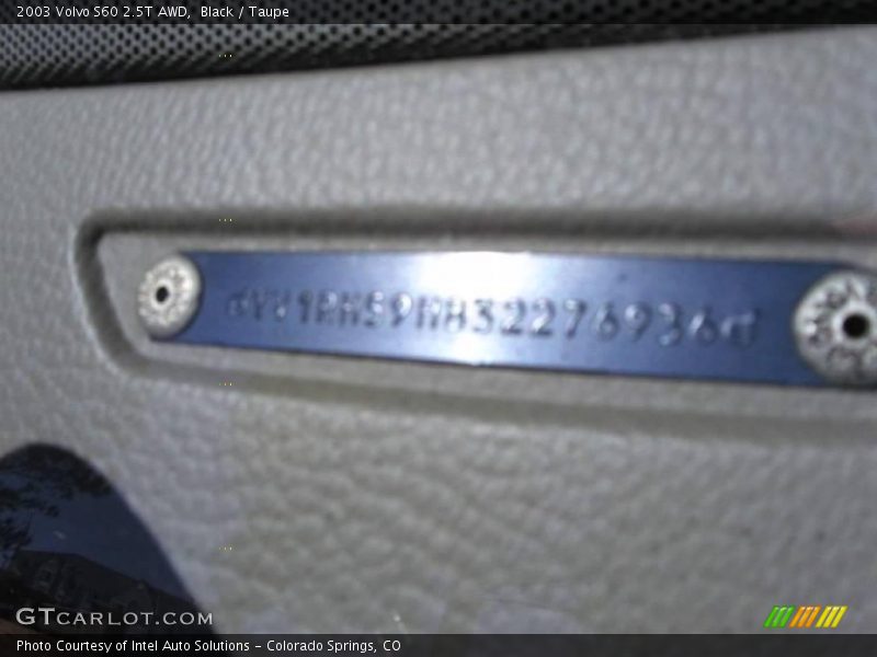Black / Taupe 2003 Volvo S60 2.5T AWD