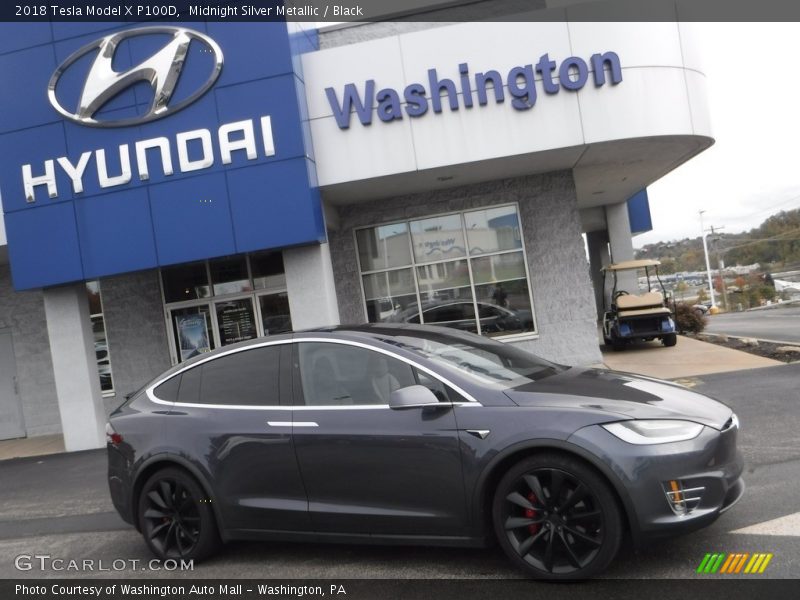 Midnight Silver Metallic / Black 2018 Tesla Model X P100D