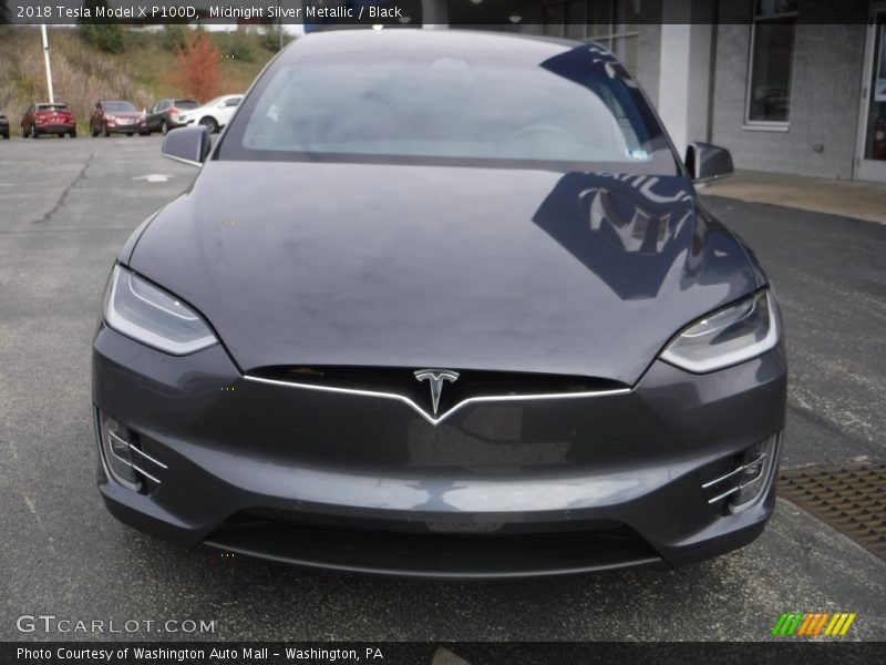 Midnight Silver Metallic / Black 2018 Tesla Model X P100D