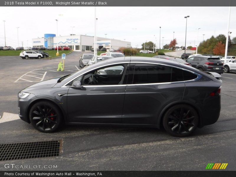 Midnight Silver Metallic / Black 2018 Tesla Model X P100D