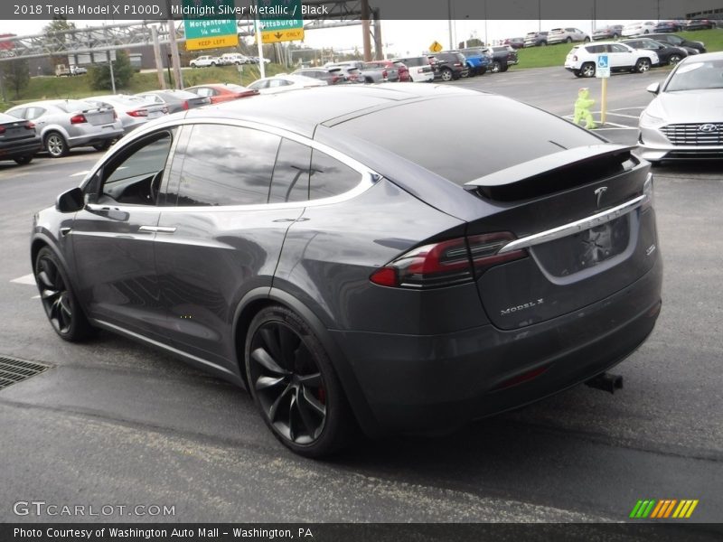 Midnight Silver Metallic / Black 2018 Tesla Model X P100D