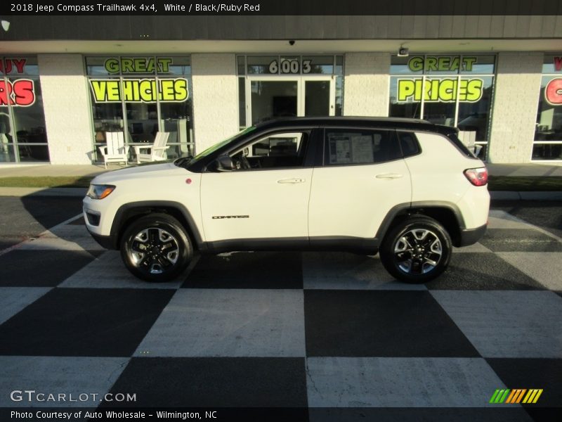 White / Black/Ruby Red 2018 Jeep Compass Trailhawk 4x4