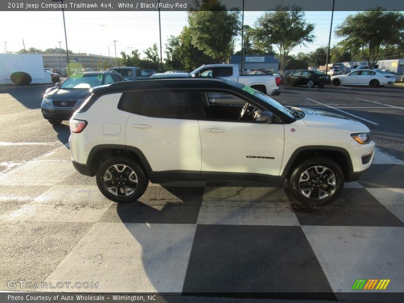 White / Black/Ruby Red 2018 Jeep Compass Trailhawk 4x4