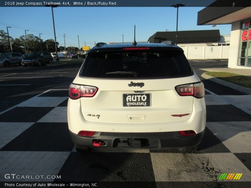 White / Black/Ruby Red 2018 Jeep Compass Trailhawk 4x4