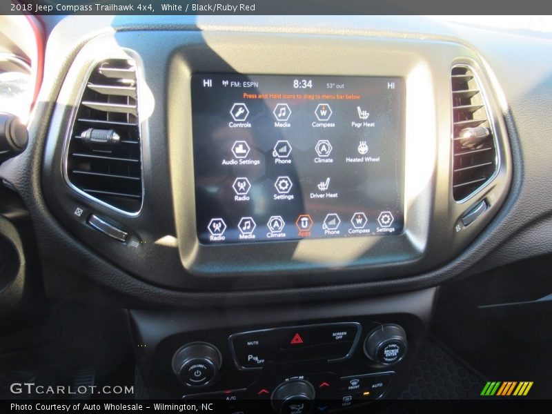 White / Black/Ruby Red 2018 Jeep Compass Trailhawk 4x4