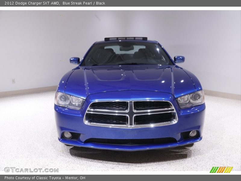 Blue Streak Pearl / Black 2012 Dodge Charger SXT AWD