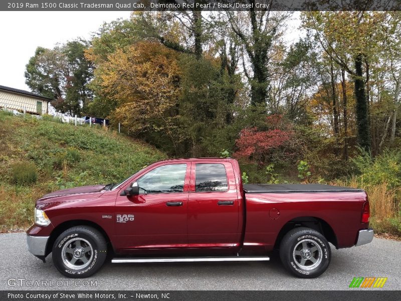 Delmonico Red Pearl / Black/Diesel Gray 2019 Ram 1500 Classic Tradesman Quad Cab