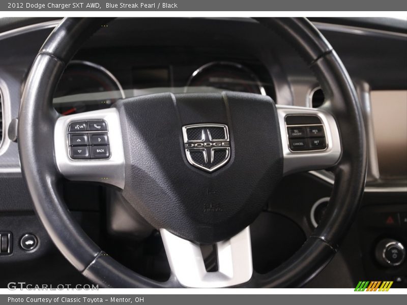 Blue Streak Pearl / Black 2012 Dodge Charger SXT AWD