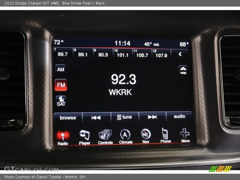 Blue Streak Pearl / Black 2012 Dodge Charger SXT AWD