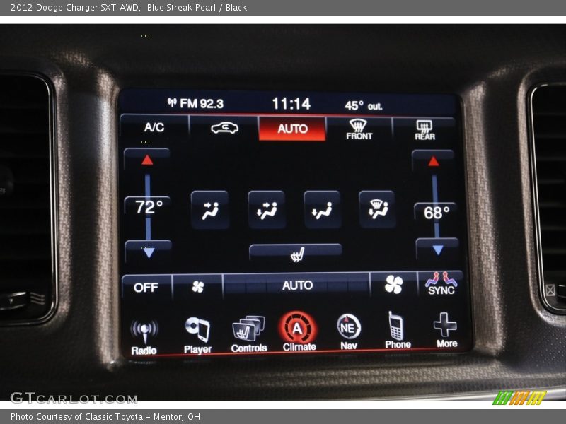 Blue Streak Pearl / Black 2012 Dodge Charger SXT AWD