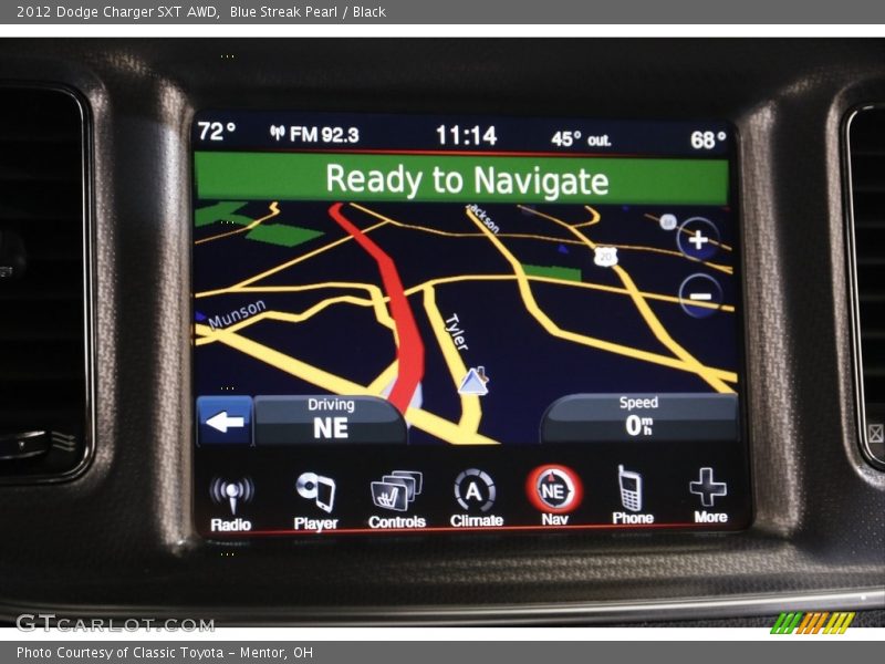 Blue Streak Pearl / Black 2012 Dodge Charger SXT AWD
