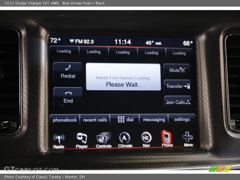 Blue Streak Pearl / Black 2012 Dodge Charger SXT AWD