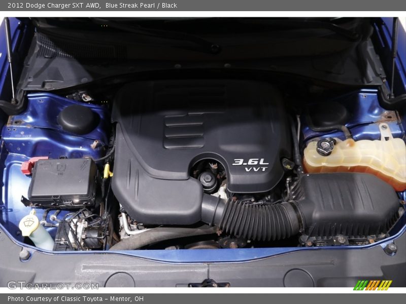 Blue Streak Pearl / Black 2012 Dodge Charger SXT AWD