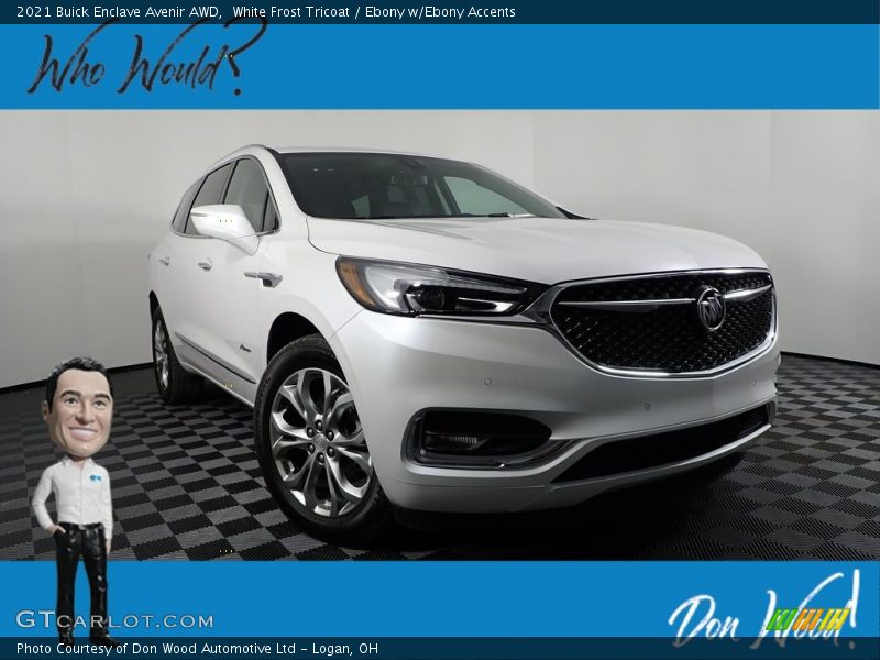 White Frost Tricoat / Ebony w/Ebony Accents 2021 Buick Enclave Avenir AWD