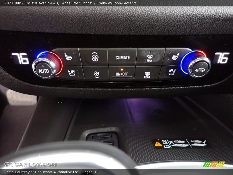White Frost Tricoat / Ebony w/Ebony Accents 2021 Buick Enclave Avenir AWD