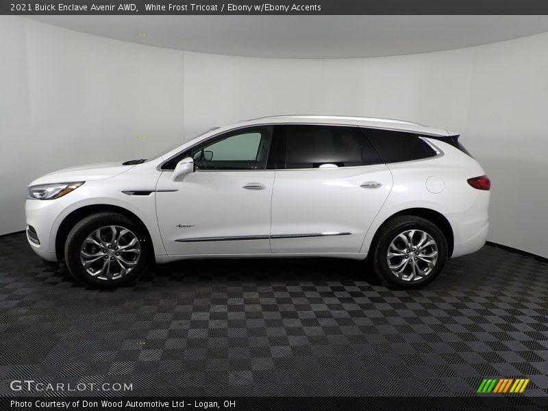 White Frost Tricoat / Ebony w/Ebony Accents 2021 Buick Enclave Avenir AWD