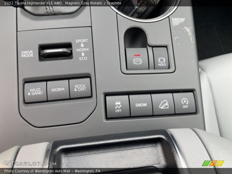 Controls of 2022 Highlander XLE AWD
