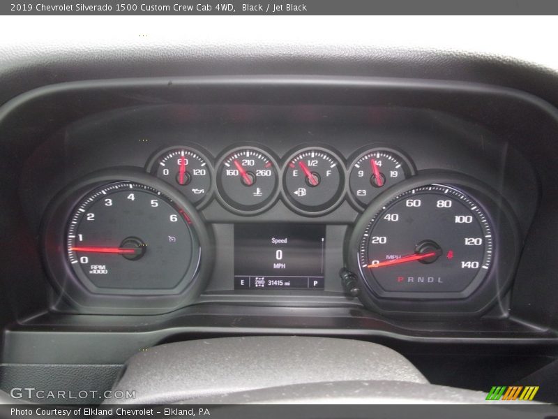 Black / Jet Black 2019 Chevrolet Silverado 1500 Custom Crew Cab 4WD