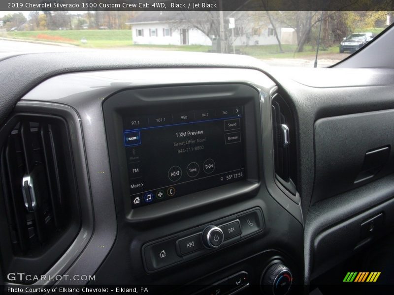 Black / Jet Black 2019 Chevrolet Silverado 1500 Custom Crew Cab 4WD