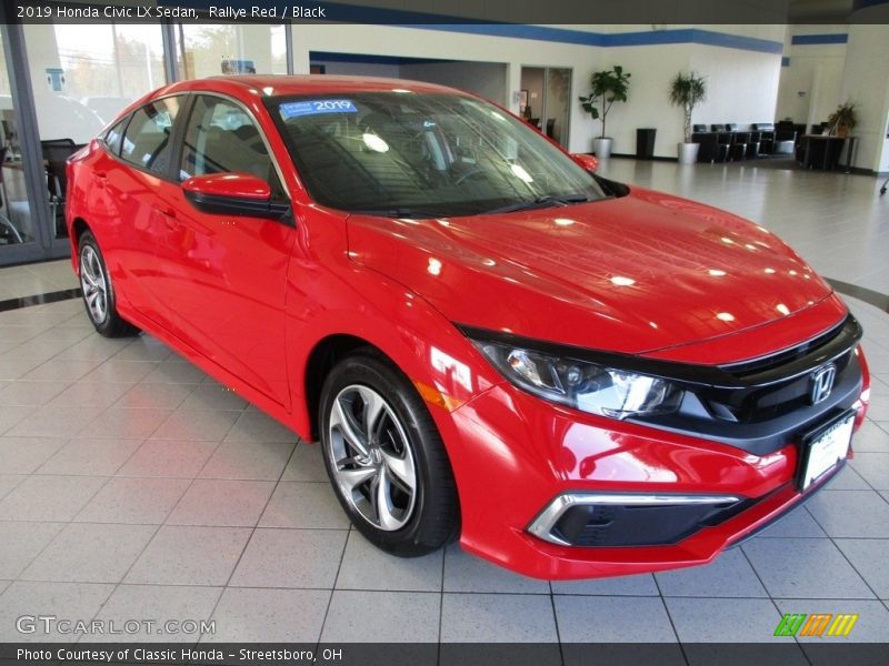 Rallye Red / Black 2019 Honda Civic LX Sedan