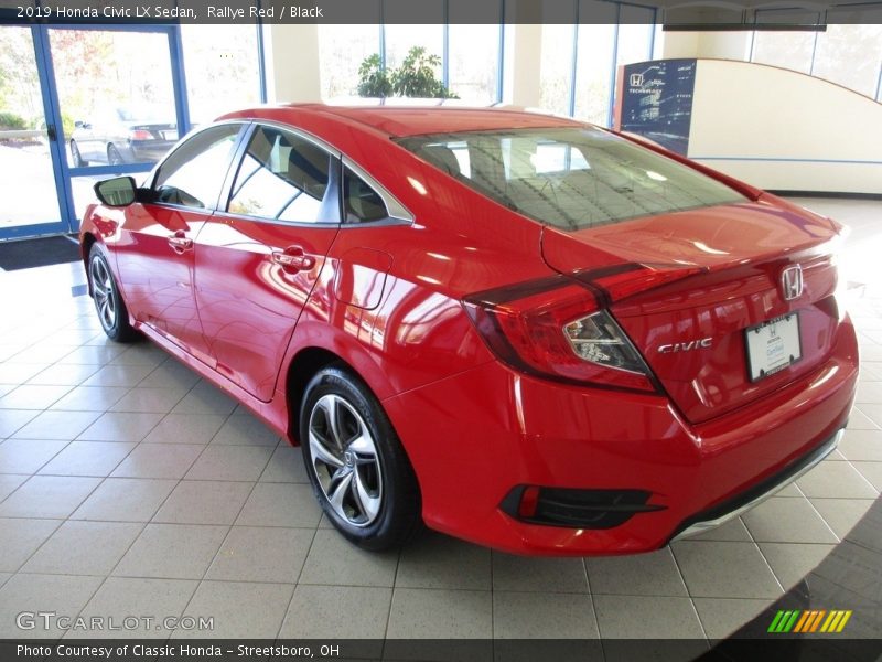 Rallye Red / Black 2019 Honda Civic LX Sedan
