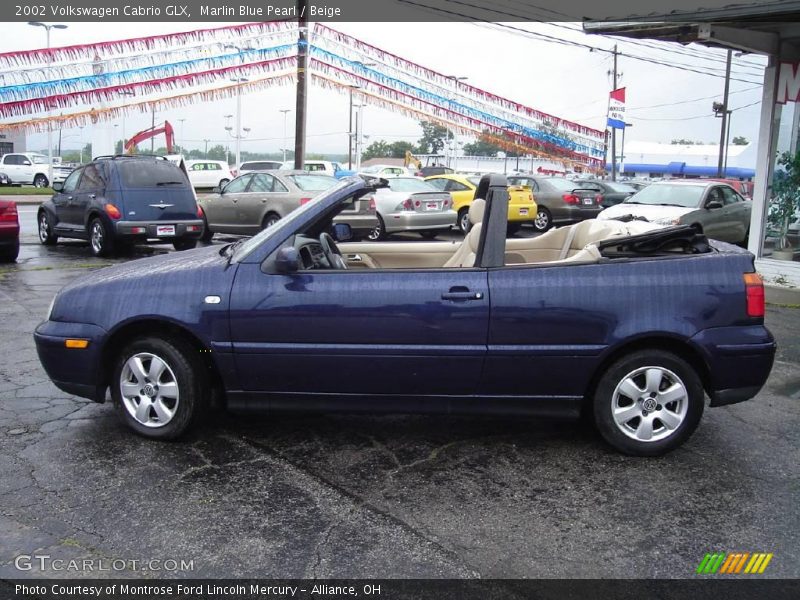 Marlin Blue Pearl / Beige 2002 Volkswagen Cabrio GLX