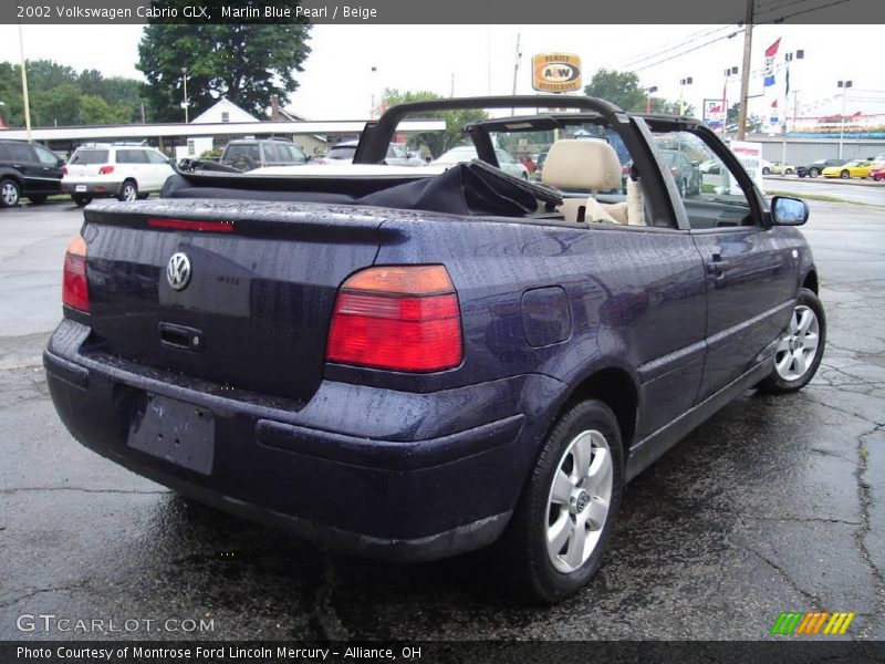 Marlin Blue Pearl / Beige 2002 Volkswagen Cabrio GLX