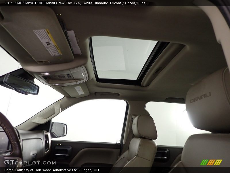 White Diamond Tricoat / Cocoa/Dune 2015 GMC Sierra 1500 Denali Crew Cab 4x4