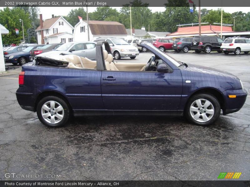Marlin Blue Pearl / Beige 2002 Volkswagen Cabrio GLX