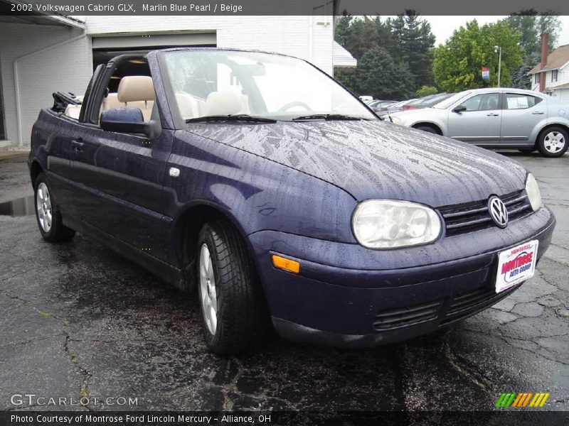 Marlin Blue Pearl / Beige 2002 Volkswagen Cabrio GLX