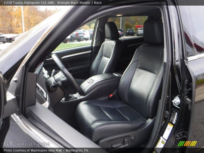 Midnight Black Metallic / Black 2018 Toyota Highlander XLE AWD