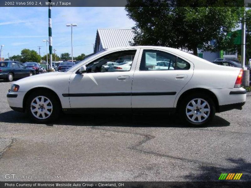 White / Taupe 2002 Volvo S60 2.4