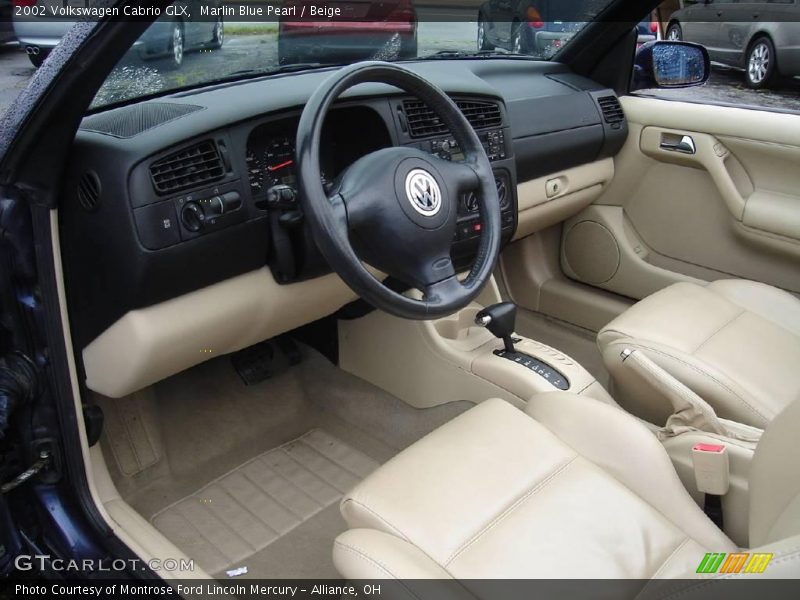 Marlin Blue Pearl / Beige 2002 Volkswagen Cabrio GLX