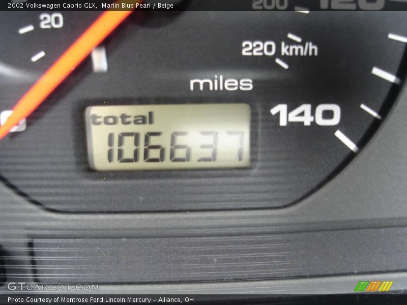 Marlin Blue Pearl / Beige 2002 Volkswagen Cabrio GLX