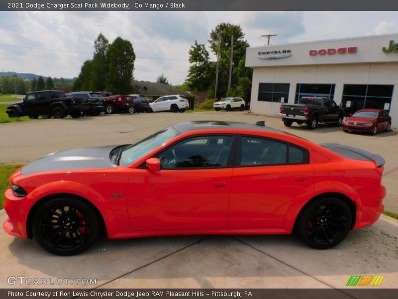 Go Mango / Black 2021 Dodge Charger Scat Pack Widebody