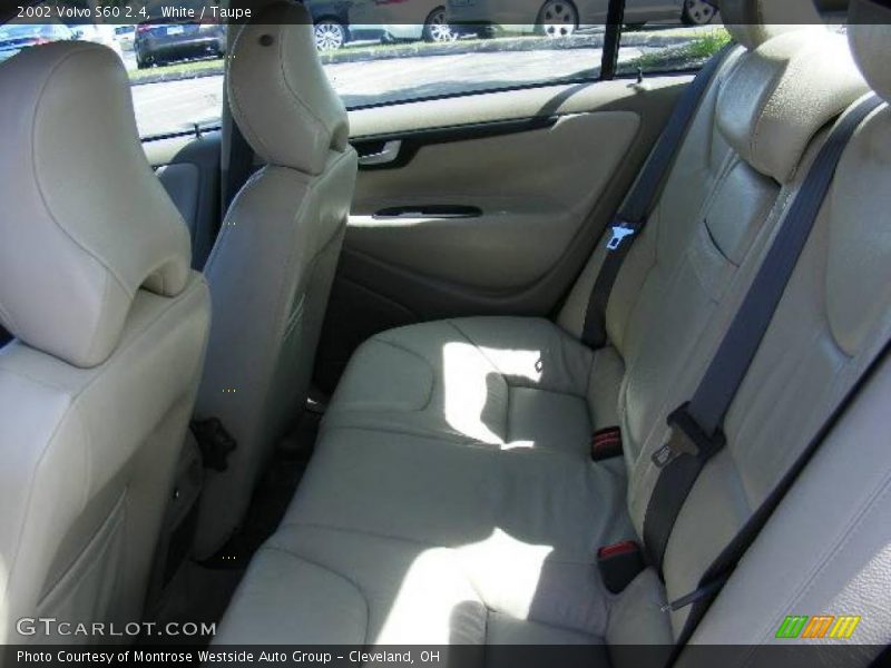 White / Taupe 2002 Volvo S60 2.4