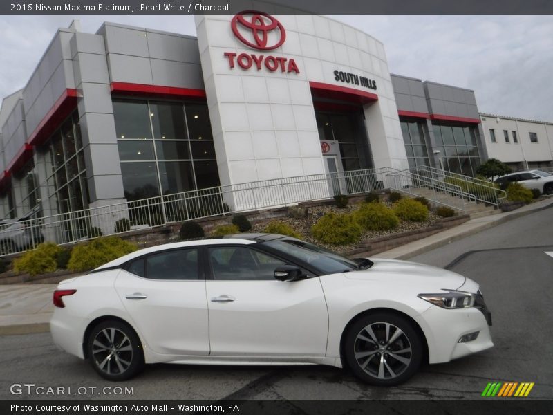 Pearl White / Charcoal 2016 Nissan Maxima Platinum