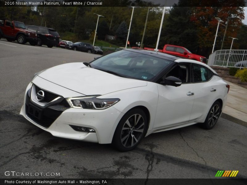 Pearl White / Charcoal 2016 Nissan Maxima Platinum