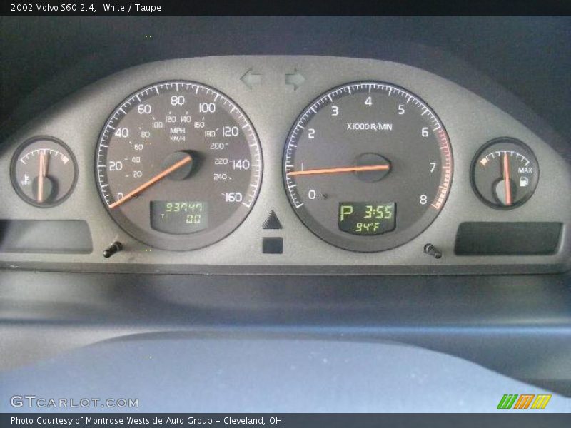 White / Taupe 2002 Volvo S60 2.4