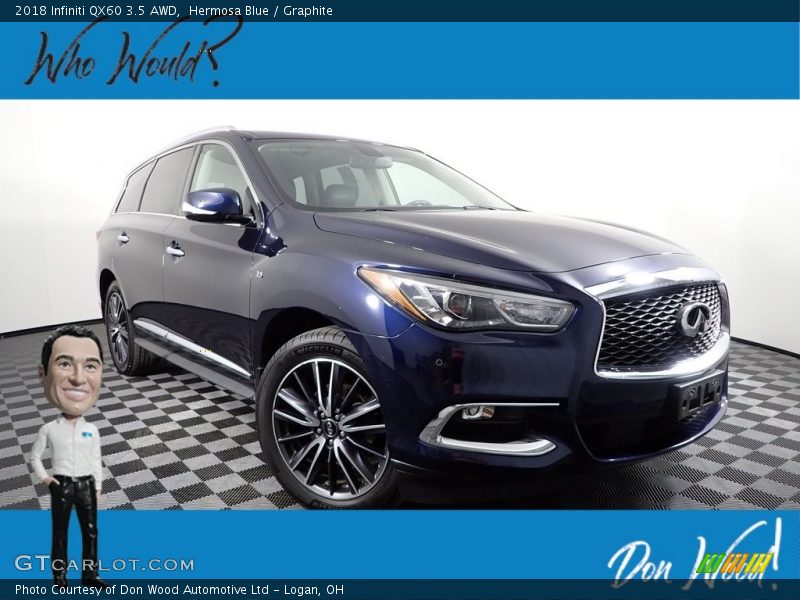 Hermosa Blue / Graphite 2018 Infiniti QX60 3.5 AWD