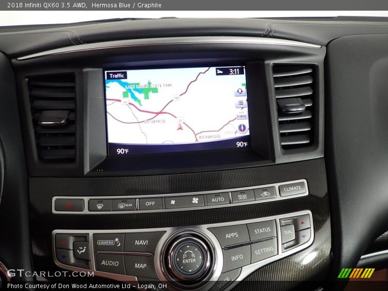Hermosa Blue / Graphite 2018 Infiniti QX60 3.5 AWD