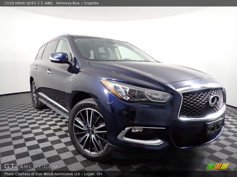Hermosa Blue / Graphite 2018 Infiniti QX60 3.5 AWD