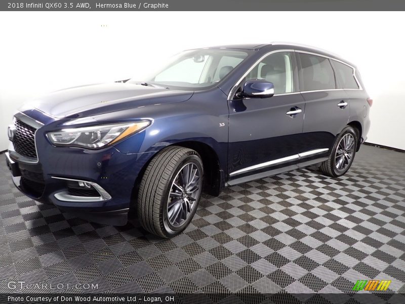 Hermosa Blue / Graphite 2018 Infiniti QX60 3.5 AWD