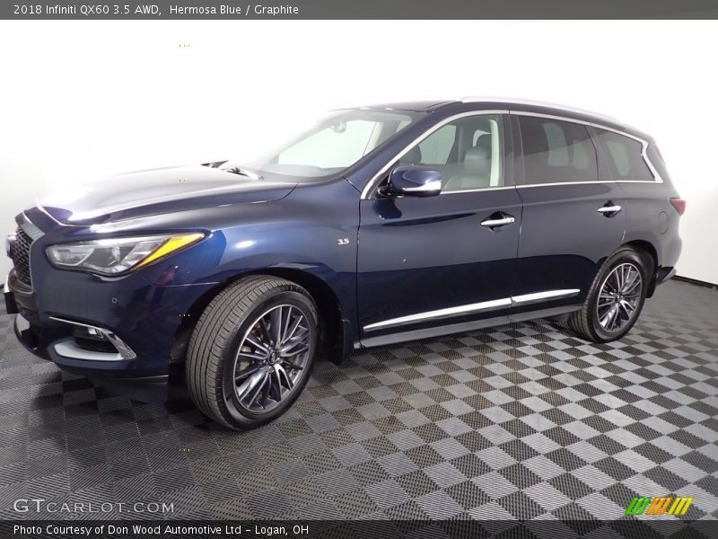 Hermosa Blue / Graphite 2018 Infiniti QX60 3.5 AWD
