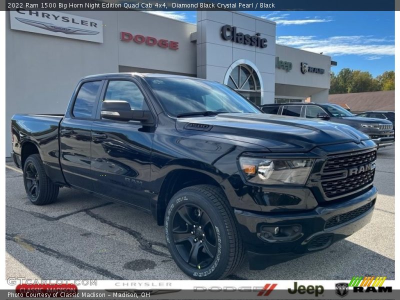 Diamond Black Crystal Pearl / Black 2022 Ram 1500 Big Horn Night Edition Quad Cab 4x4
