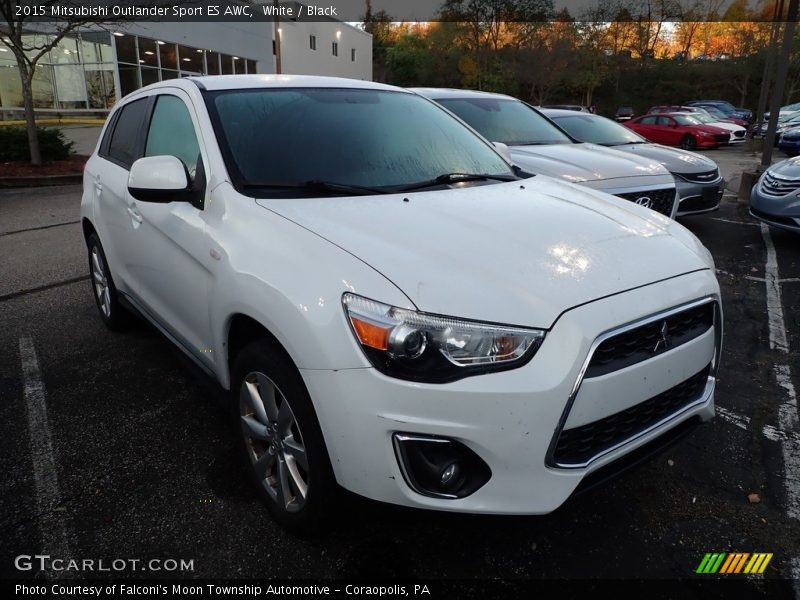 White / Black 2015 Mitsubishi Outlander Sport ES AWC