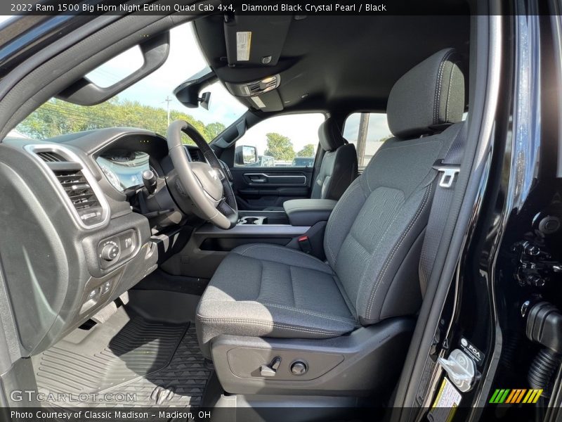 Front Seat of 2022 1500 Big Horn Night Edition Quad Cab 4x4