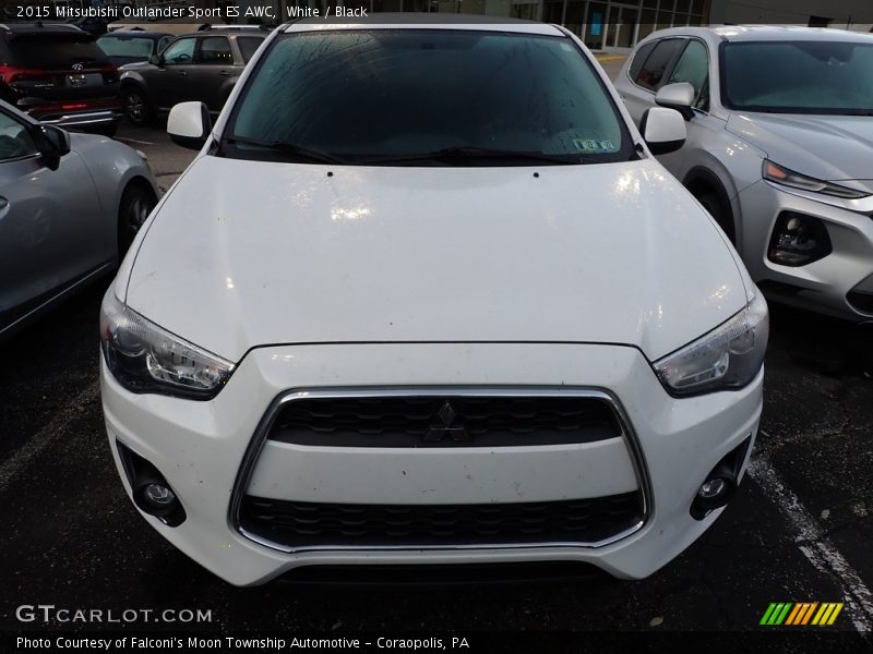 White / Black 2015 Mitsubishi Outlander Sport ES AWC