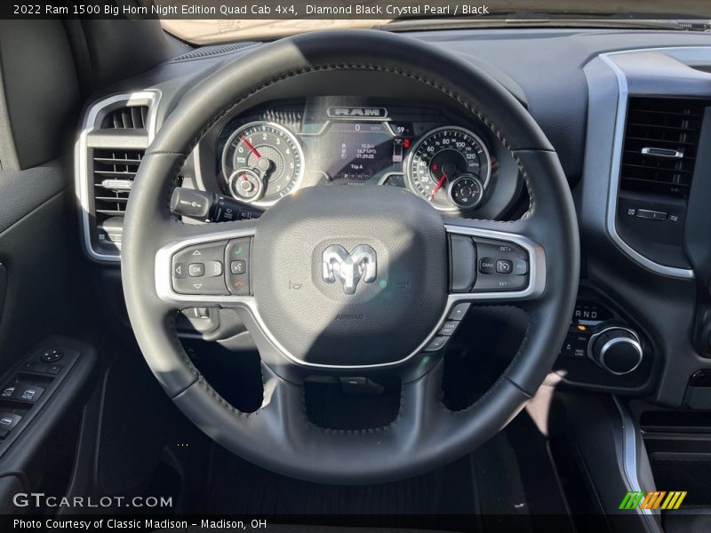  2022 1500 Big Horn Night Edition Quad Cab 4x4 Steering Wheel