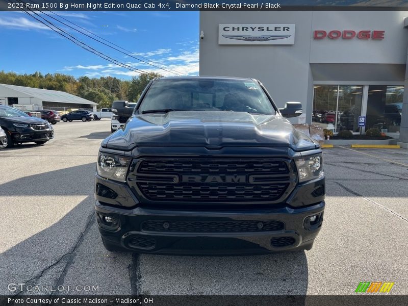 Diamond Black Crystal Pearl / Black 2022 Ram 1500 Big Horn Night Edition Quad Cab 4x4